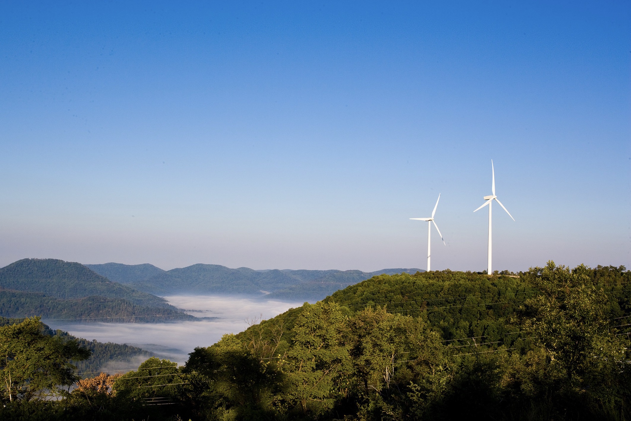 Wind turbines on Buffalo Mountain 